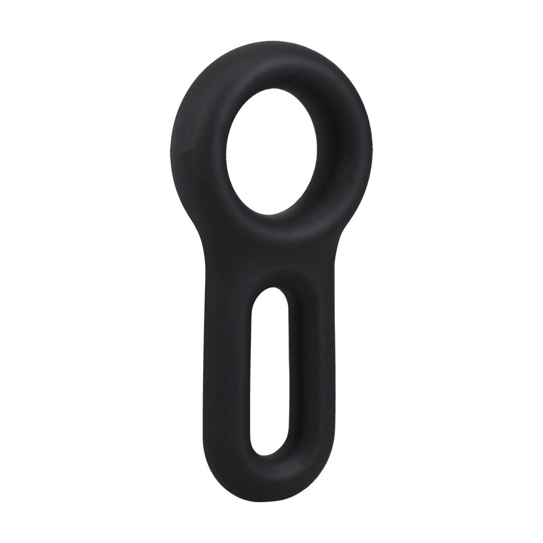 Doc Johnson The Keyhole - Siliconen cockring - Zwart