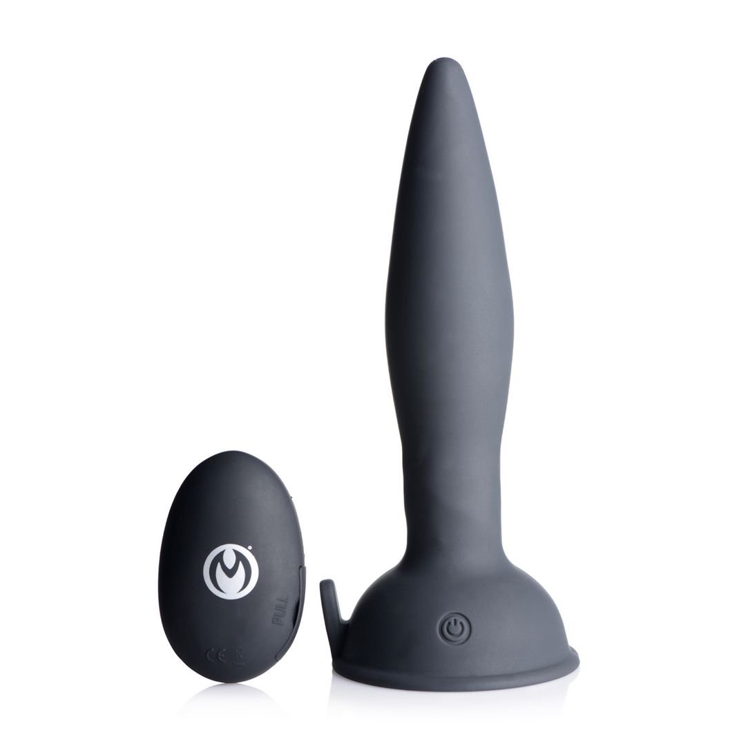 XR Brands Turbo Ass-Spinner - Siliconen buttplug met afstandsbediening