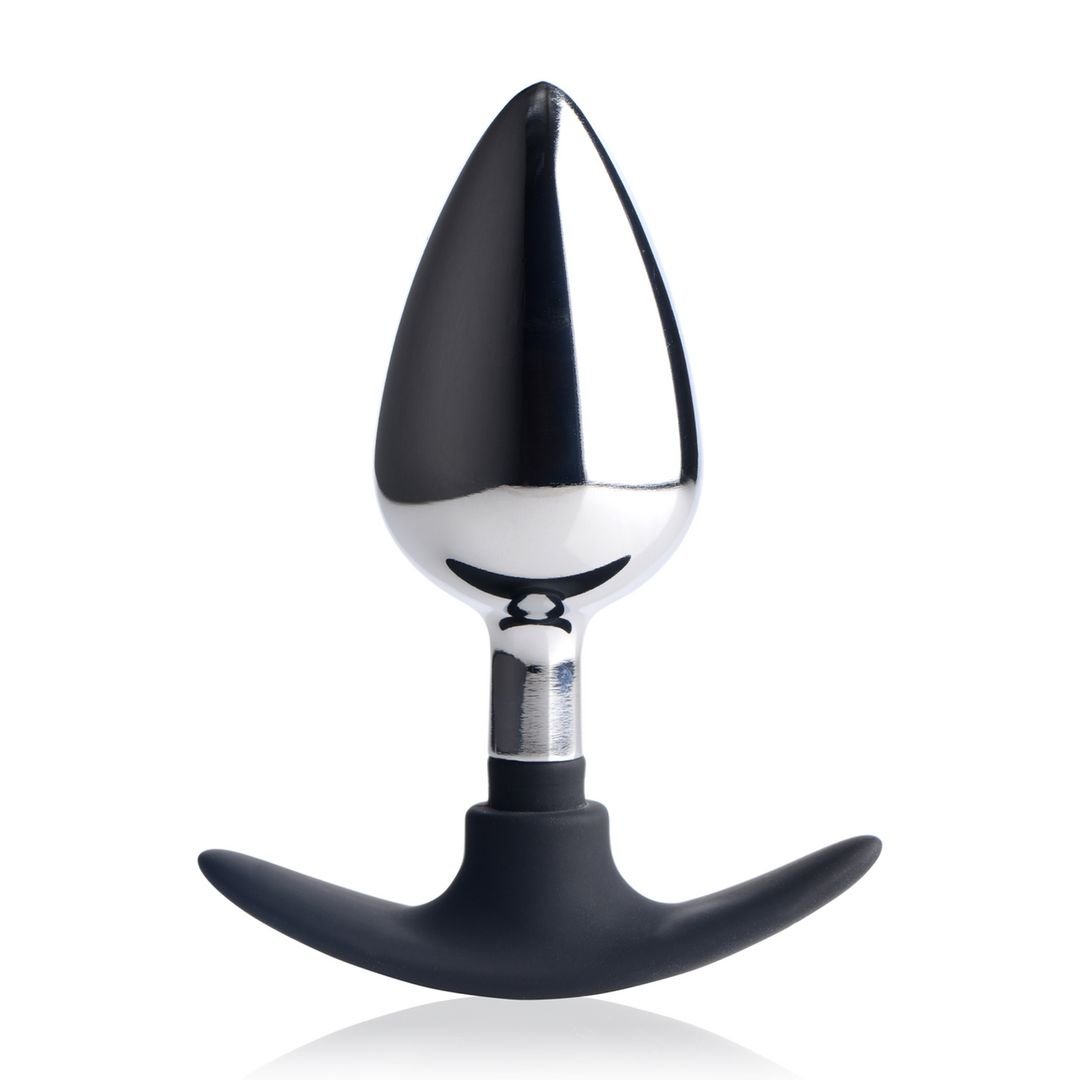 XR Brands Dark Invader - Metalen en Siliconen Anaalplug - Large