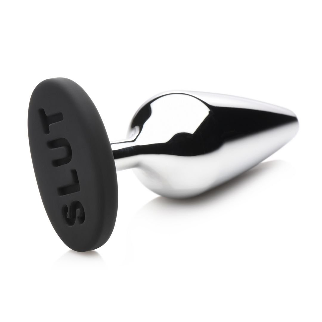 XR Brands Butt Slut - Metalen en Siliconen Buttplug - Zilver