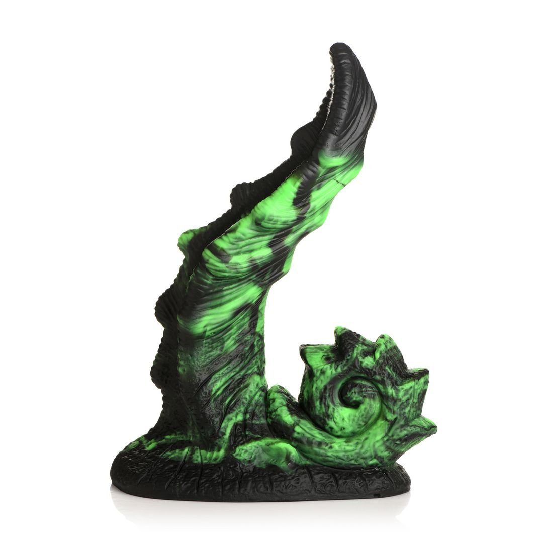 XR Brands Glowzilla - Lichtgevende siliconen dildo - Groen/Zwart