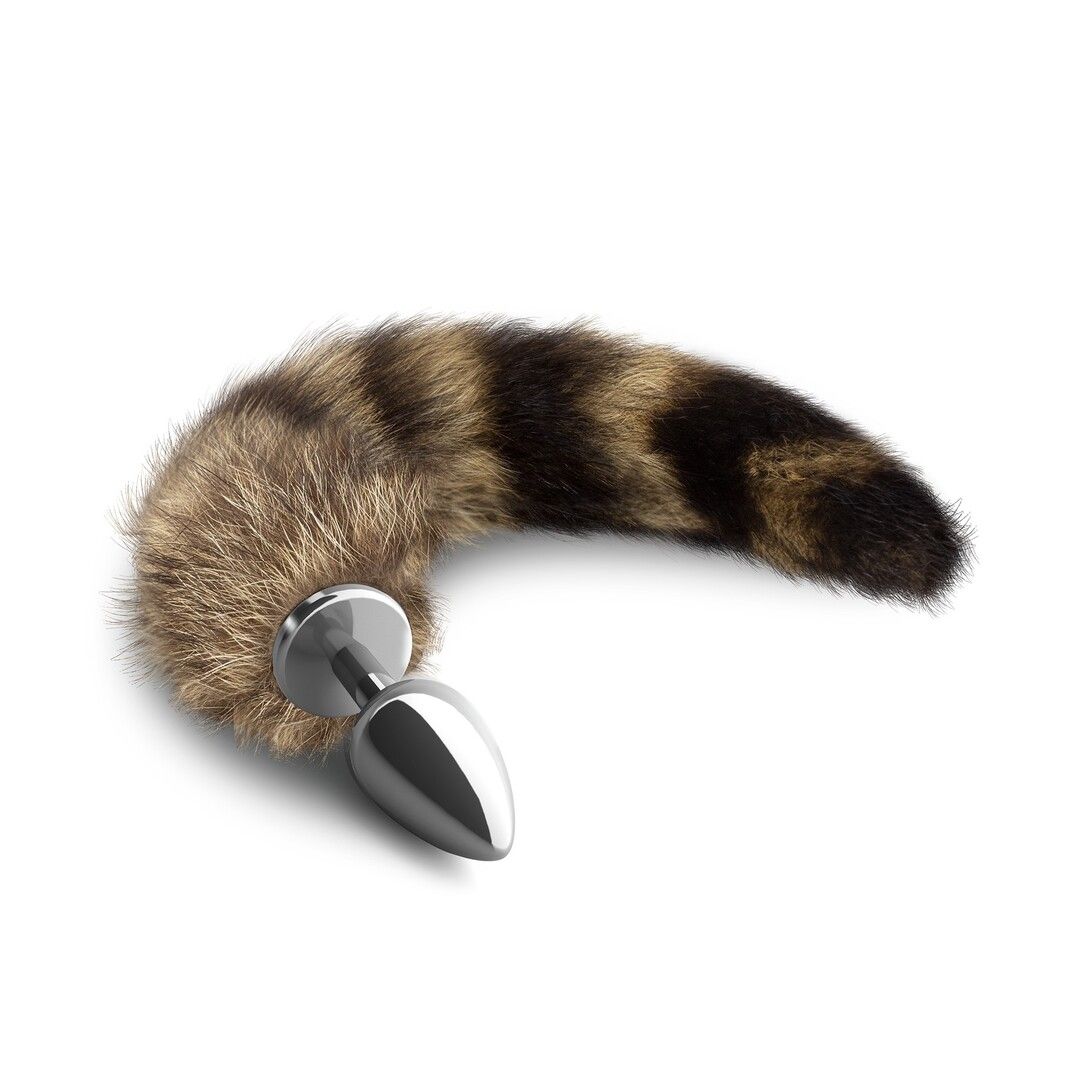 Crushious Foxy Silver Anaalplug met staart - Zilver