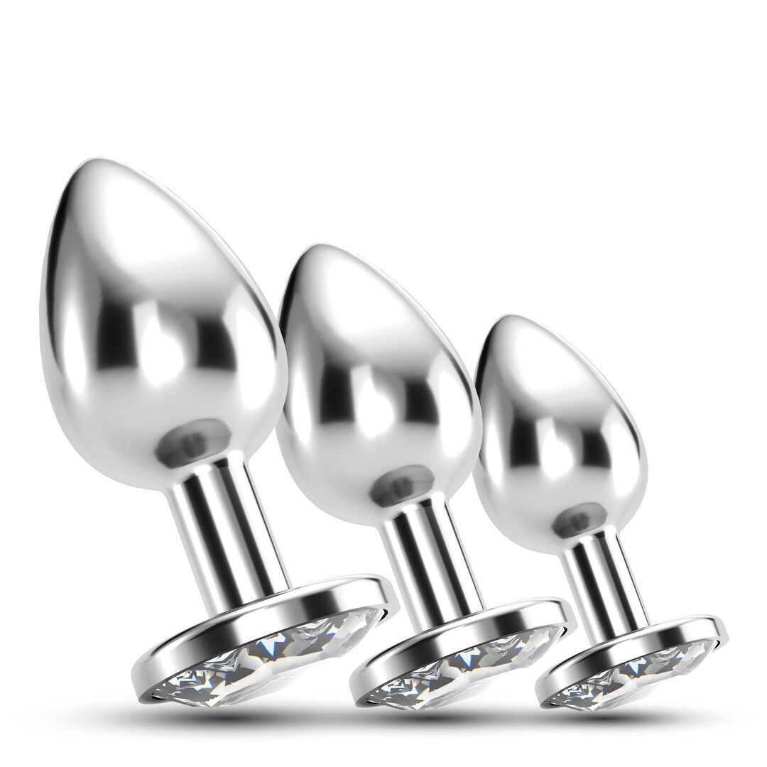 Crushious Bijou Anal Train Trio - Transparant, Zilver