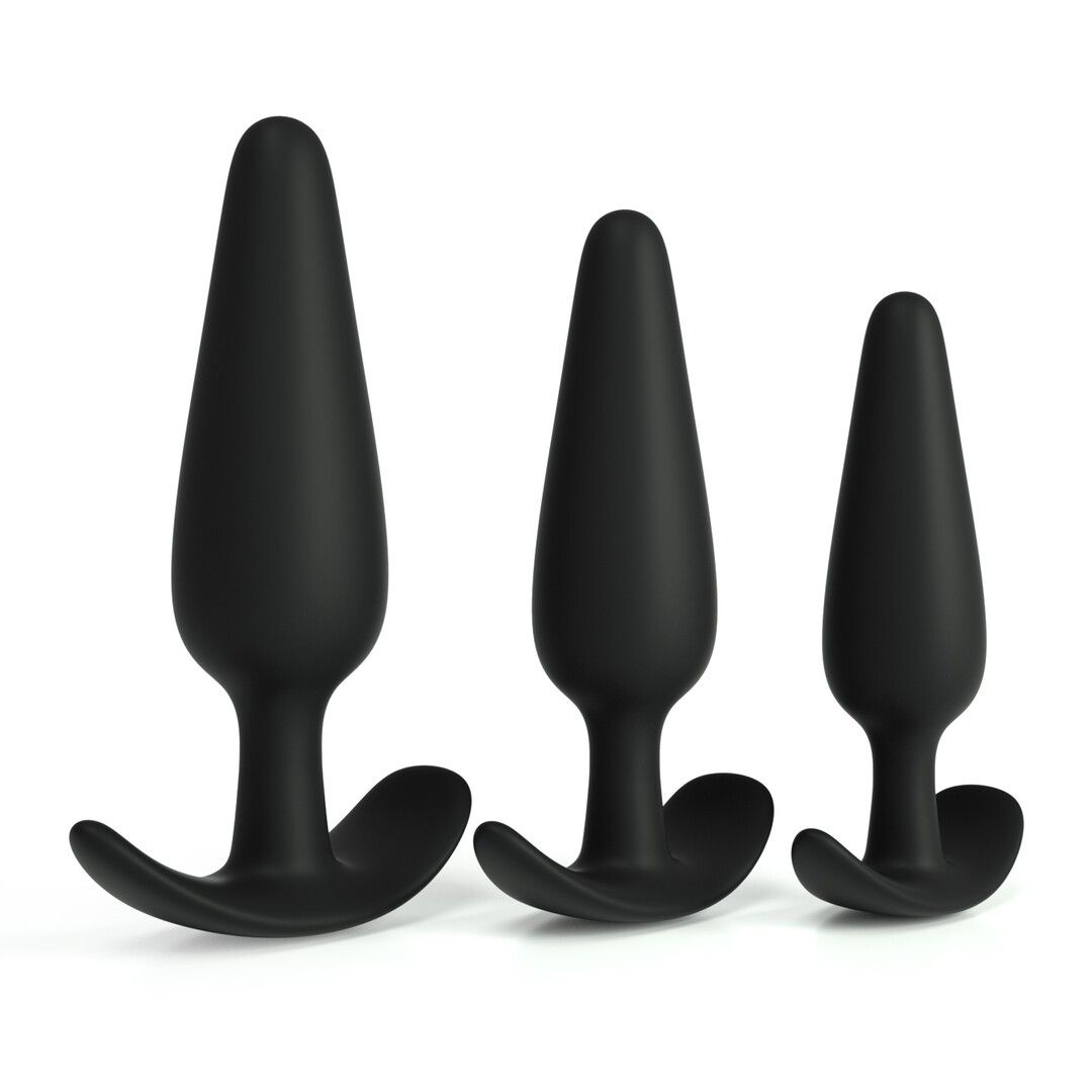 Crushious Tic Tac Toe Anale Buttplug Trainingsset - Zwart