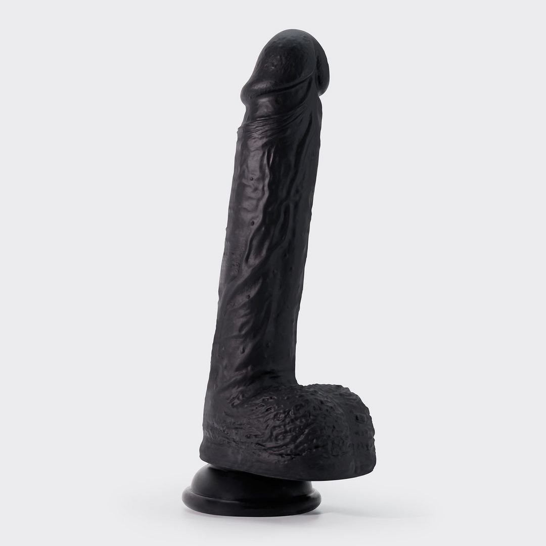 Crushious Inviktus - Dildo van vloeibare siliconen - 22 cm - Zwart