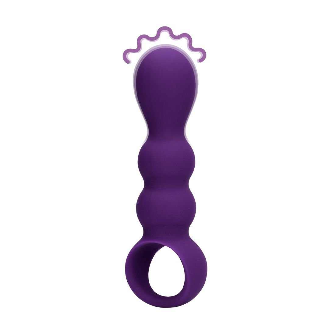 Loveline Traanvorm Anaal Vibrator - Helder Paars