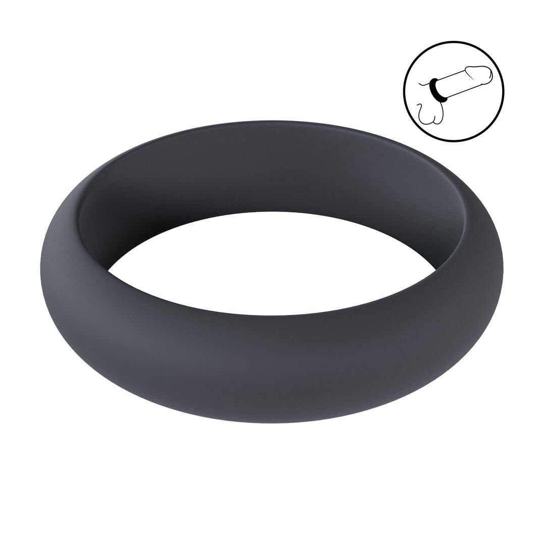 Levelz Wide O siliconen cockring - XXL - 55mm - Zwart