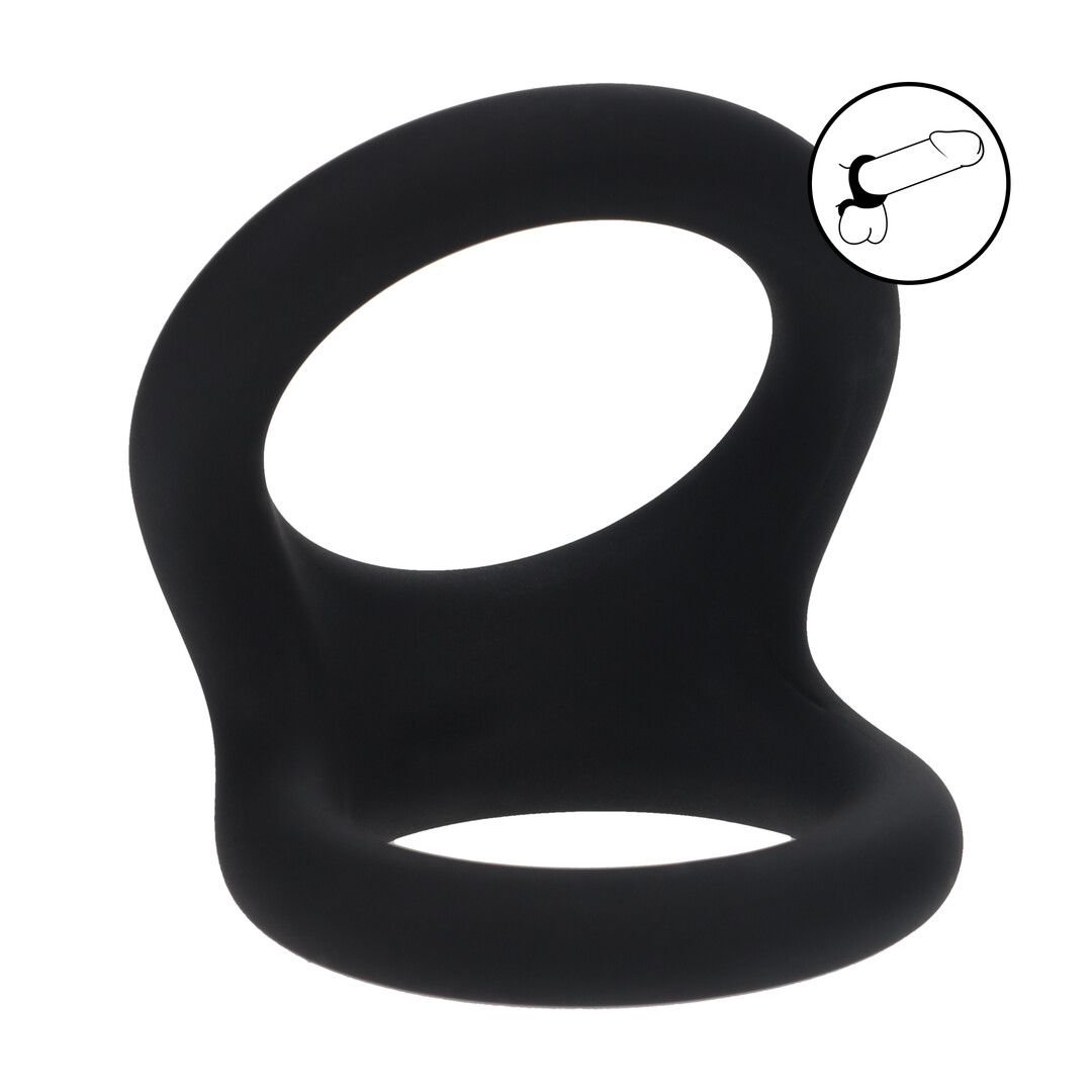 Levelz Double O Siliconen Cockring - L - Zwart