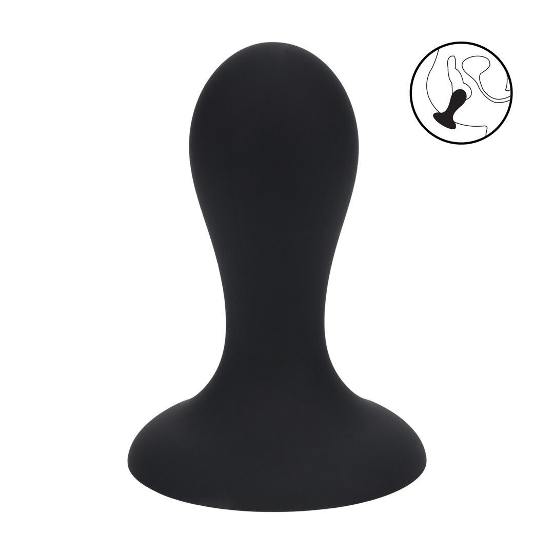 Levelz Single Rattle Vloeibare Siliconen Anaalplug - S - Zwart