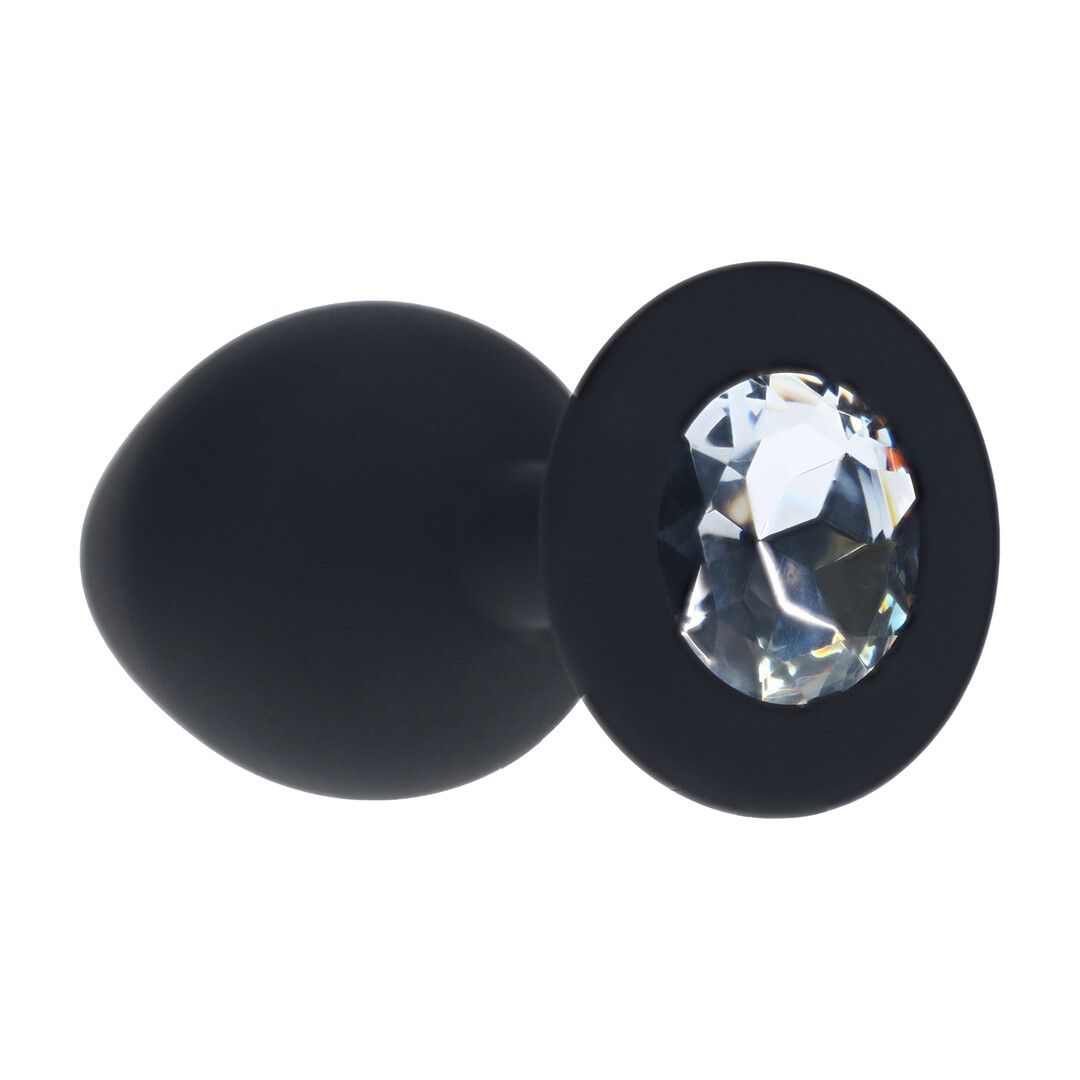 Ouch! Interchangeable Diamond buttplug Medium - Zwart