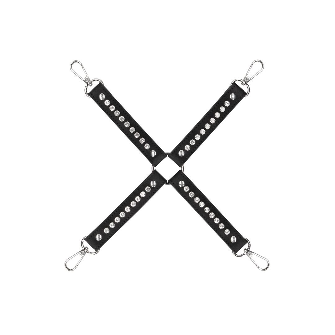 Ouch! Diamond hogtie met studs