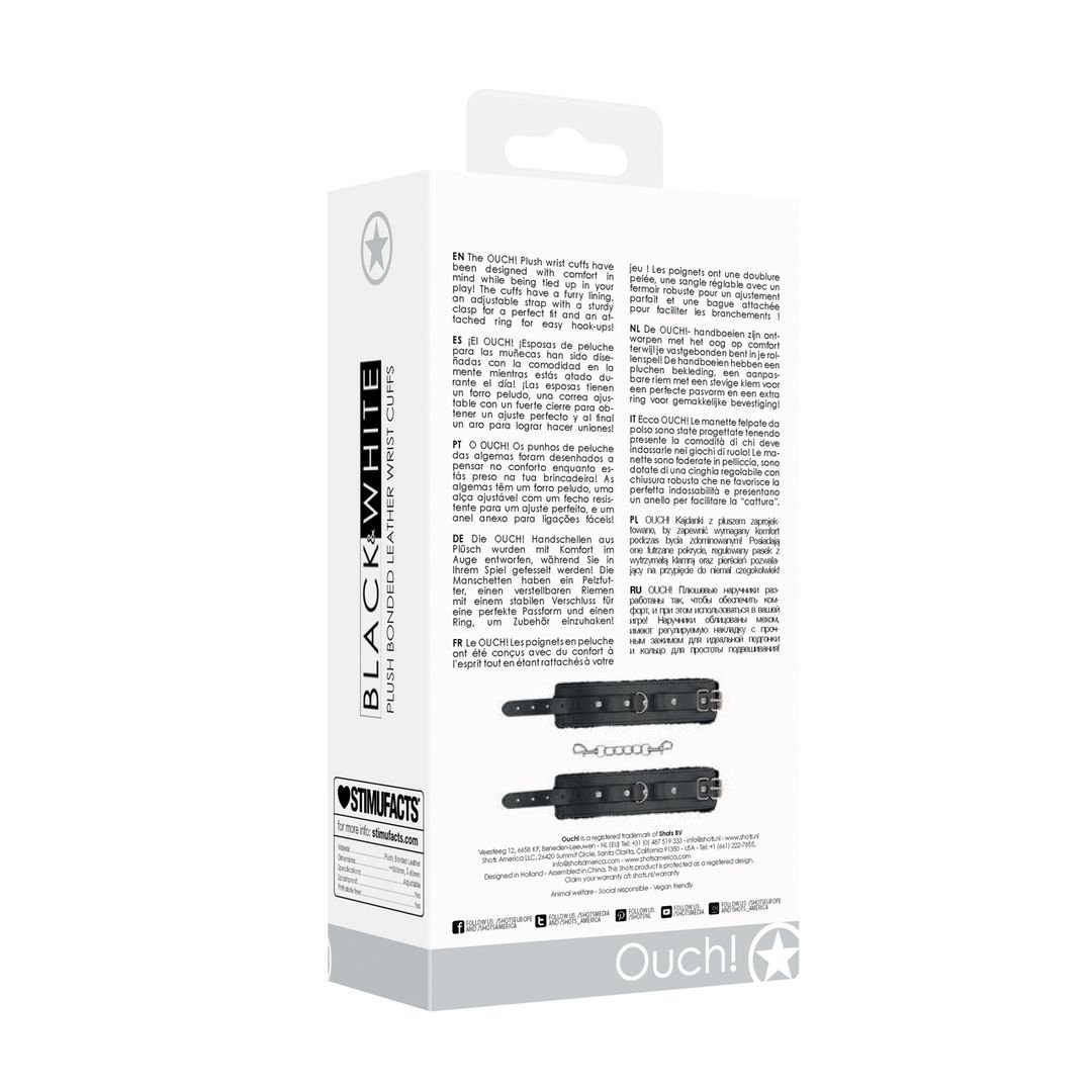 Ouch! Pluche handboeien van gerecycled leer
