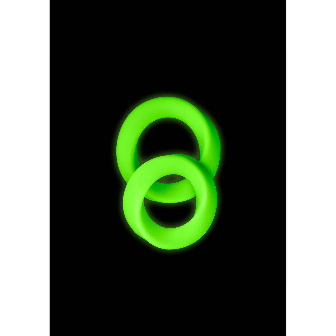 Ouch! Cockring set - Glow in the Dark - 2 stuks