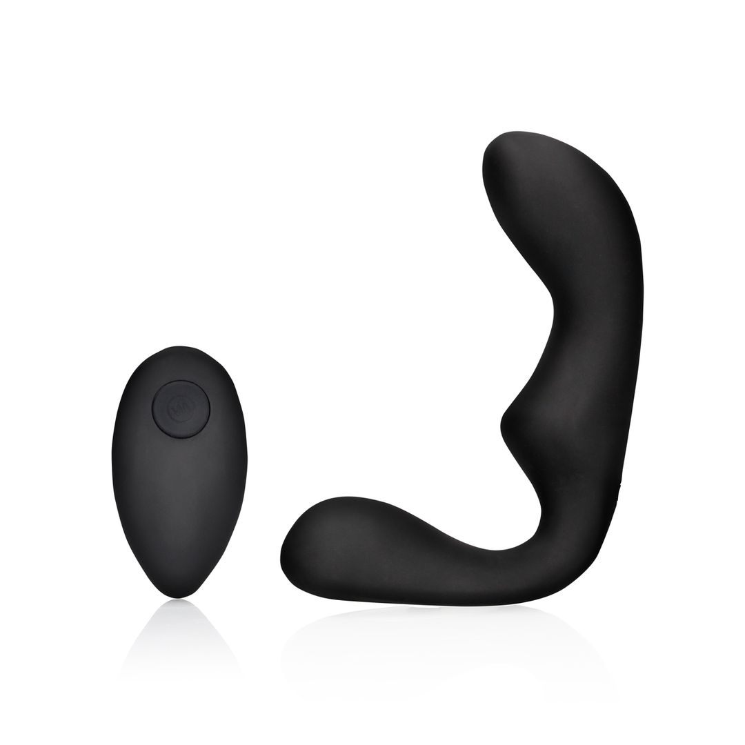 Ouch! Pointed vibrerende prostaatstimulator met afstandsbediening - Zwart
