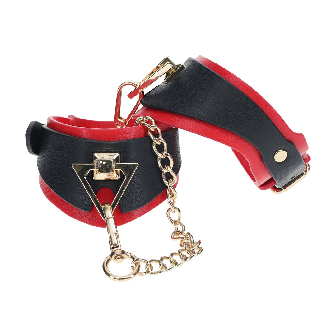 Ouch! Milan Collection - Handboeien - Zwart/Rood