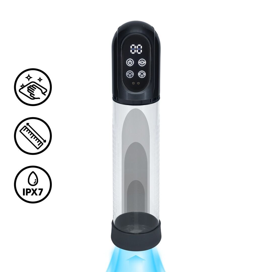 Pumped Engage - Automatische waterdichte penispomp en masturbator - Gunmetal
