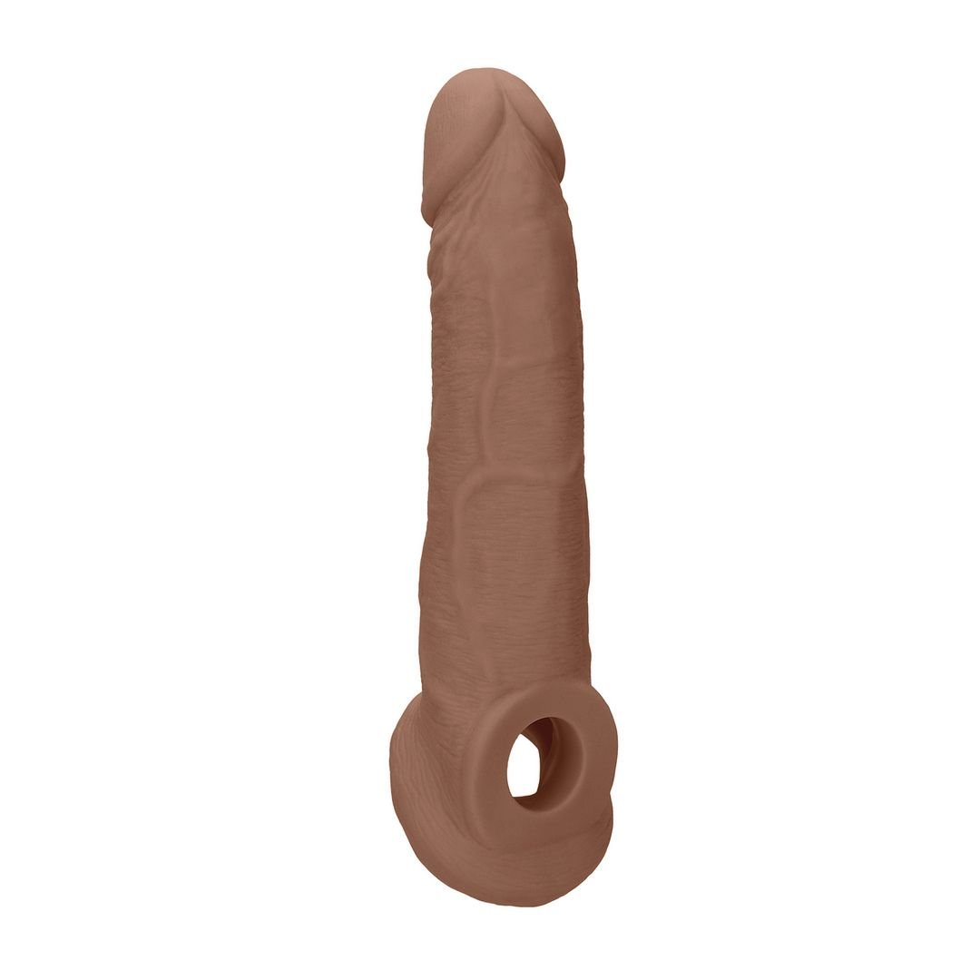 RealRock Penis sleeve - 23 cm - Bruin