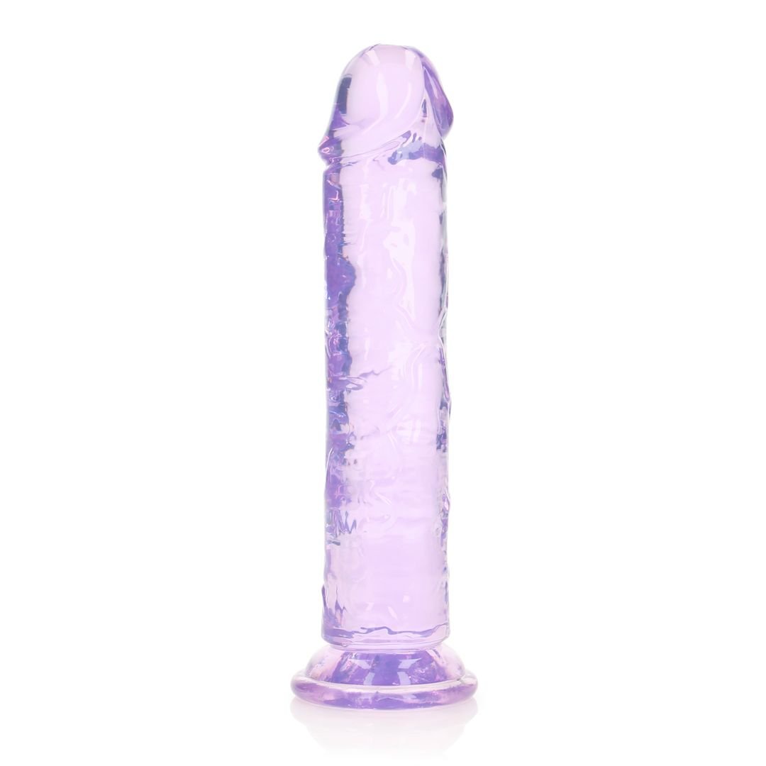 RealRock Rechte realistische dildo met zuignap - 20 cm - Paars