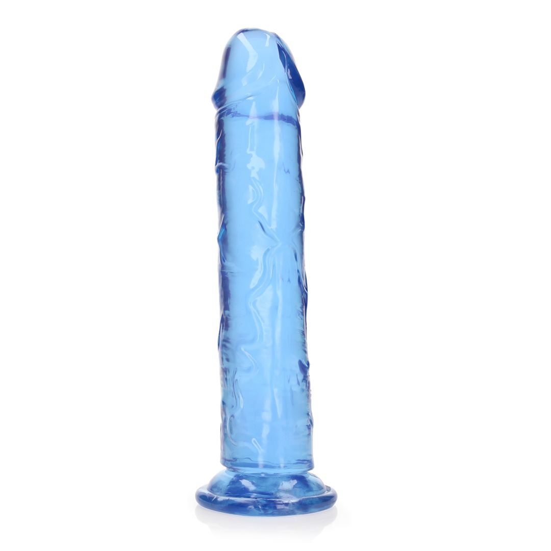 RealRock rechte doorschijnende dildo met zuignap - 23 cm