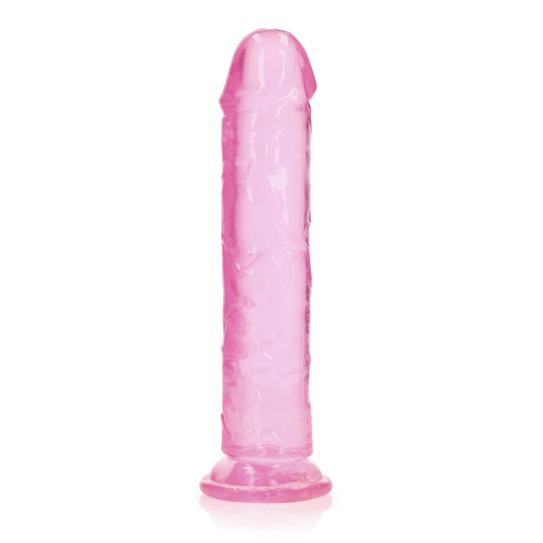 RealRock Rechte realistische dildo met zuignap - 23 cm - Roze