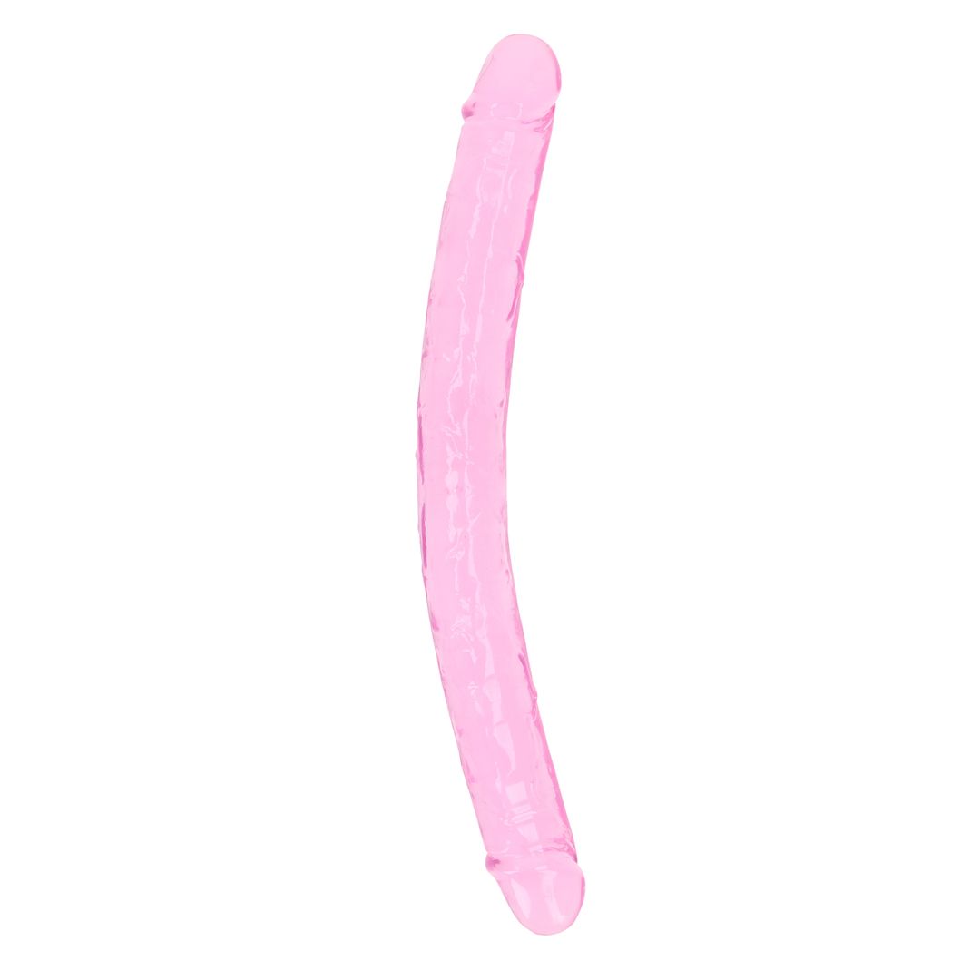 RealRock Realistische dubbele dildo - 45 cm - Crystal Clear