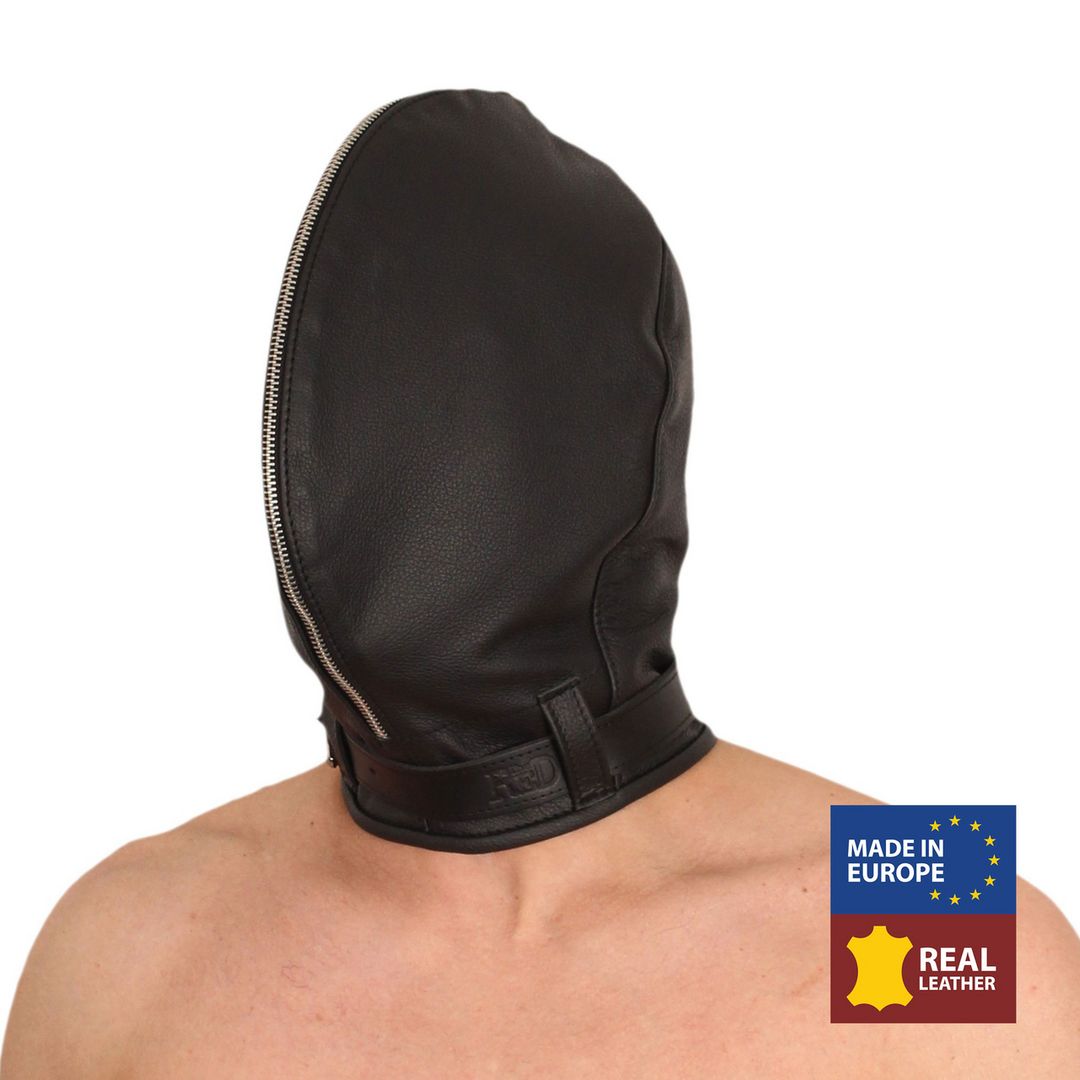 Red Leather Sensorial leren bivakmuts - Zwart
