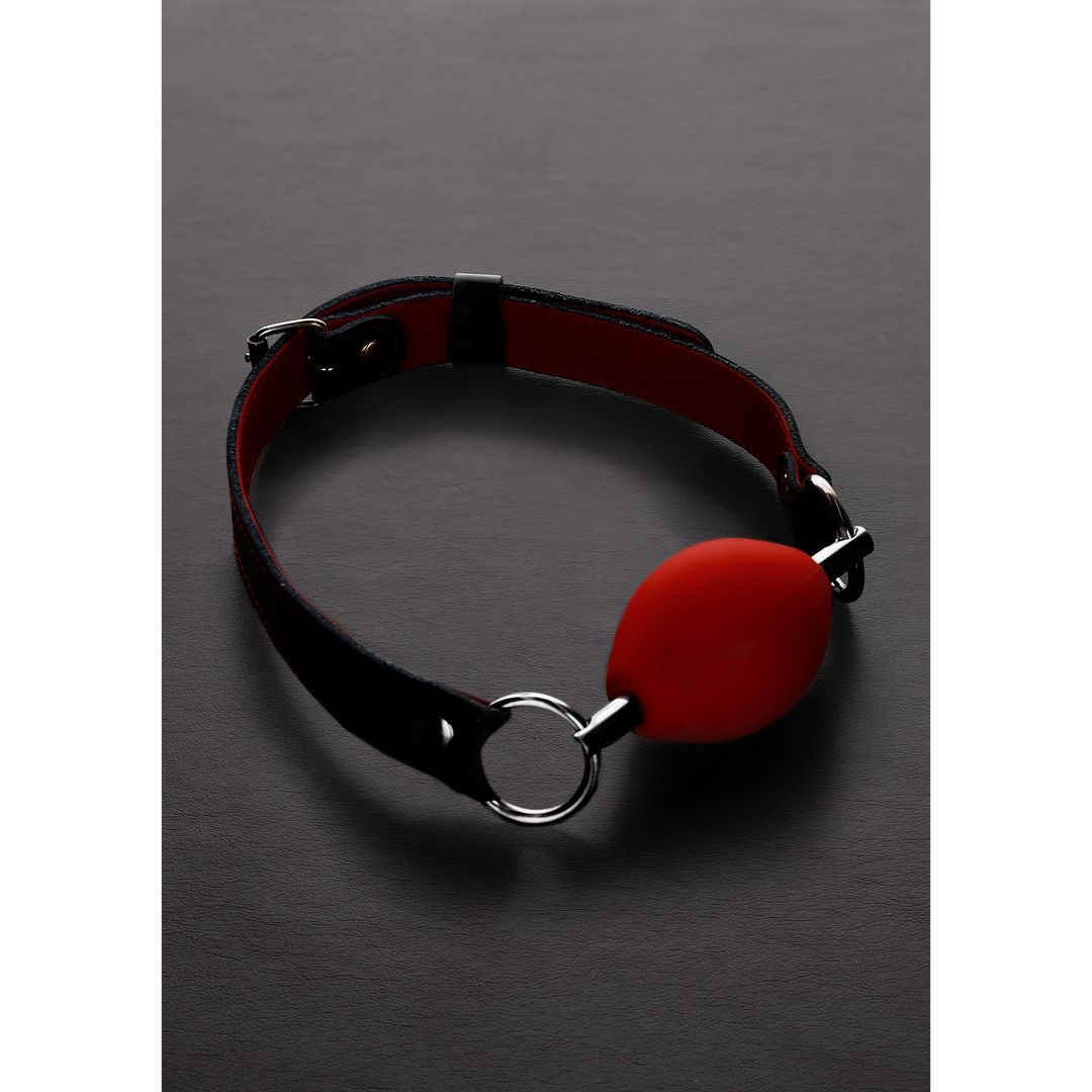 Steel Ovale Siliconen Ball Gag - Rood