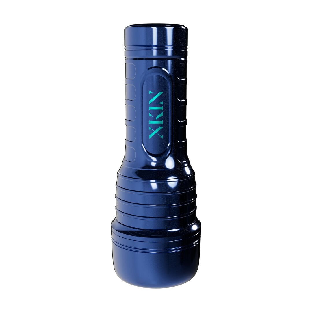 XKIN Metallix - Axel Steel - Torch masturbator - Mond - 570g - Blauw/Bruin