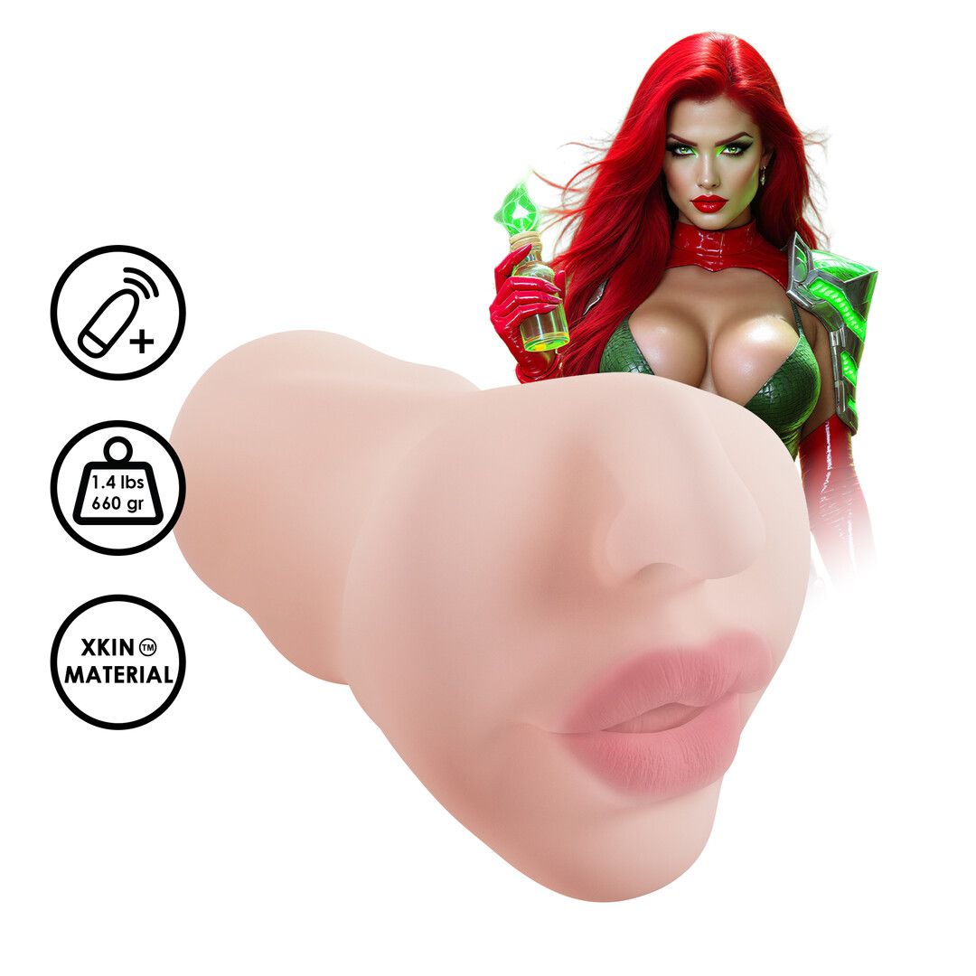 XKIN by Shots Superheroes Toxica Vibrerende Masturbator - Flesh