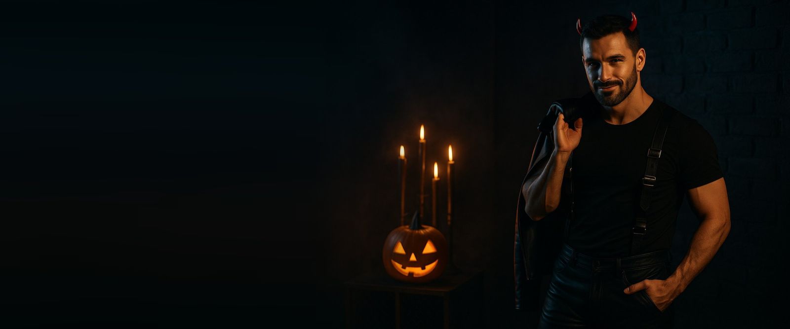 Halloween in leer en rubber