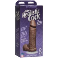 Doc Johnson Realistic Cock met ballen - Afneembare Vac-U-Lock zuignap - 20 cm - Karamel, afbeelding 2
