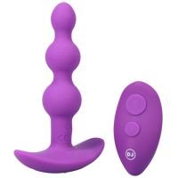 Doc Johnson A-Play Shaker - Kralen vibrerende anaalplug met afstandsbediening - Paars