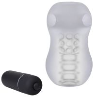 Doc Johnson GoodHead - Helping Head Pro - Vibrerende masturbator sleeve - Frost, afbeelding 5