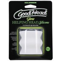 Doc Johnson Glow Helping Head Siliconen - Masturbator sleeve - Frost / Groen glow, afbeelding 2