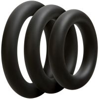 Doc Johnson Dikke Cockring Set - Zwart