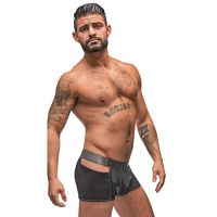 Male Power Check'd Mate cutout shorts - S - zwart, afbeelding 2