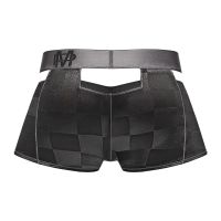 Male Power Check'd Mate cutout shorts - S - zwart, afbeelding 5