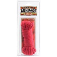 Doc Johnson Japanese katoen bondage touw - Rood, afbeelding 2