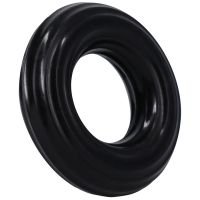 Doc Johnson Ribbed Donut - Cockring - Zwart, afbeelding 2