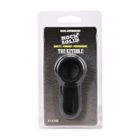 Doc Johnson The Keyhole - Siliconen cockring - Zwart, afbeelding 4