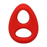 Doc Johnson The Code - Siliconen cockring met bandana - Rood, afbeelding 3