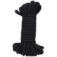 Doc Johnson Katoenen Touw - 9,8 m - Zwart