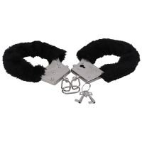 Doc Johnson Pluche handboeien - Zwart, afbeelding 5