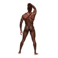 Male Power Leo - harnas van imitatieleer - One size - Zwart/Rood, afbeelding 4