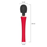 Totally For U The King - Krachtige wand vibrator - Rood/Zwart, afbeelding 6