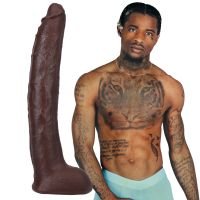 Doc Johnson Damion Dayski - Realistische ULTRASKYN dildo - 30 cm - Chocolade