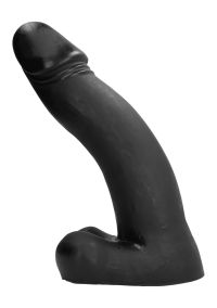 All Black Dildo - 45 cm met ballen