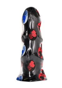 All Black Ribbed Dildo - 17 cm, afbeelding 2