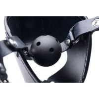 XR Brands Pup - Puppy Play Masker met Ademende Ball Gag, afbeelding 4
