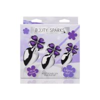 XR Brands Violet Flower - Buttplug set - 3 stuks, afbeelding 2
